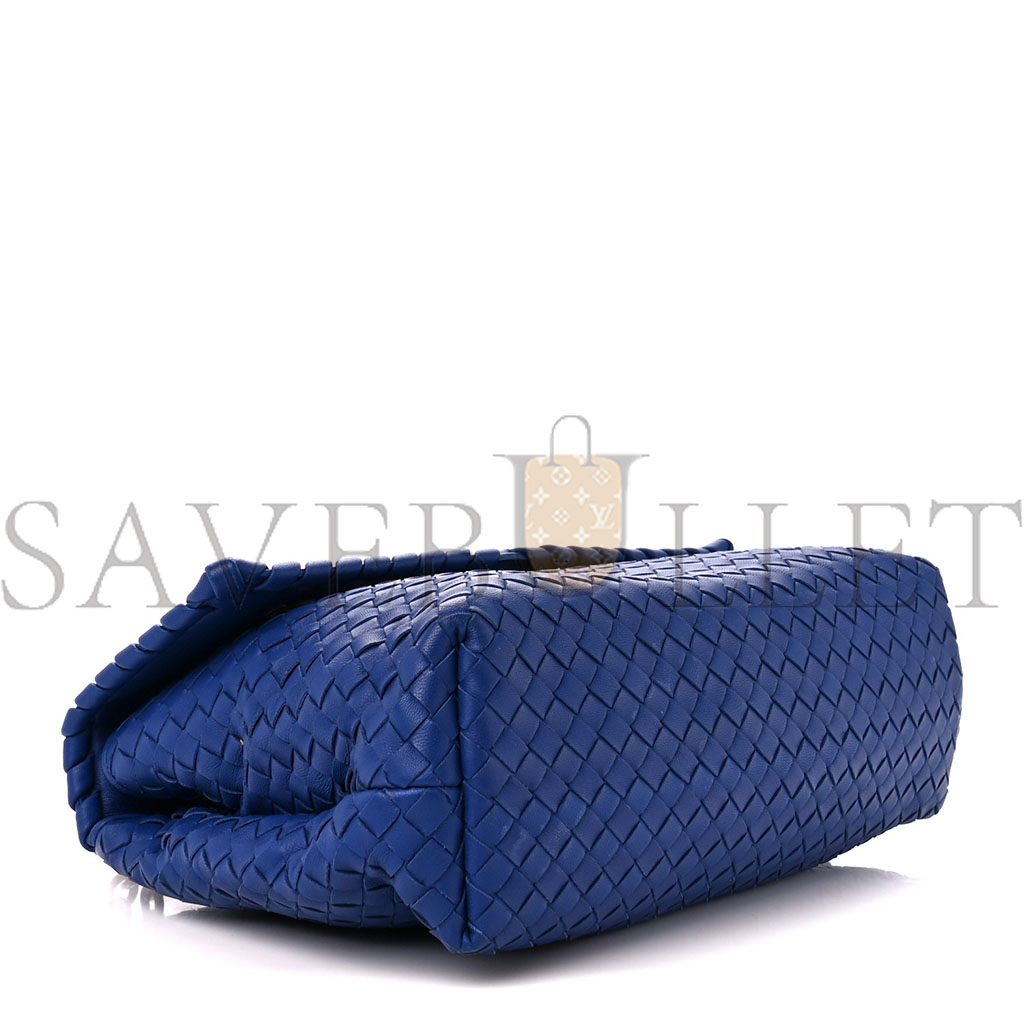 BOTTEGA VENETA NAPPA INTRECCIATO OLIMPIA SHOULDER BAG COBALT (28*20*10cm)