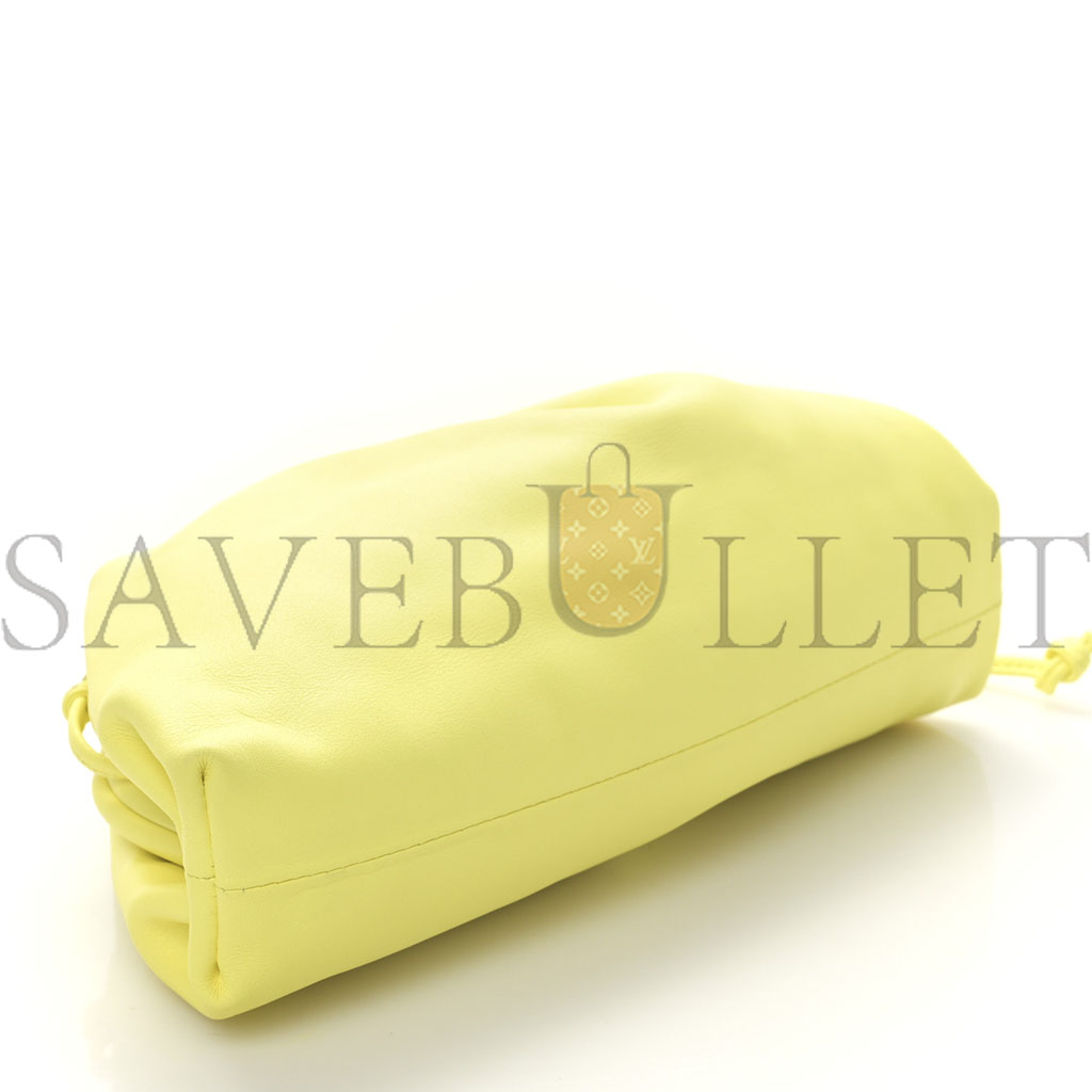 BOTTEGA VENETA BUTTER CALFSKIN THE MINI POUCH SHERBERT (23*13*6cm)