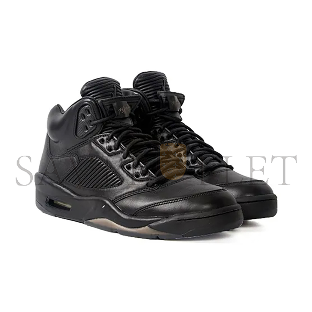 NIKE JORDAN 5 RETRO PREMIUM TRIPLE BLACK 881432-010