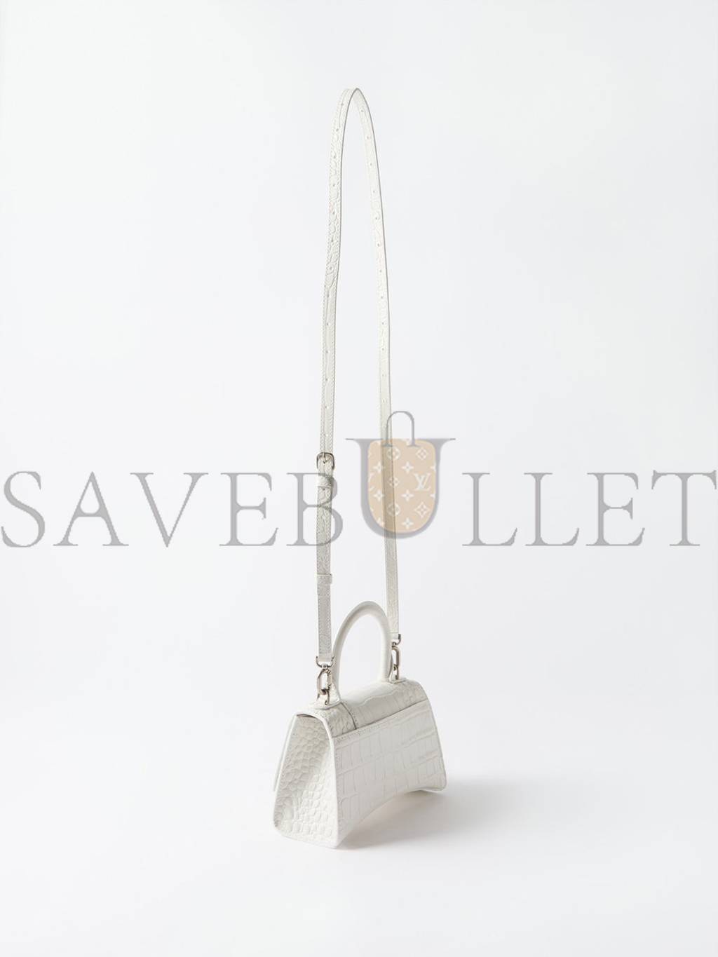 BALENCIAGA WHITE LADY FLAP S CROCODILE-EFFECT SHOULDER BAG  MATCHESFASHION US (21.8*14.2*8.8cm)