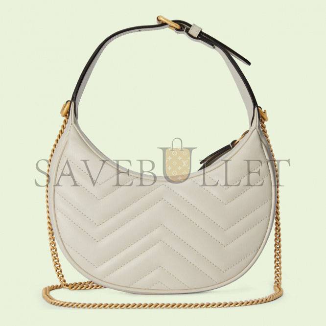 GUCCI GG MARMONT HALF-MOON-SHAPED MINI BAG ‎699514  (21*11*5cm)