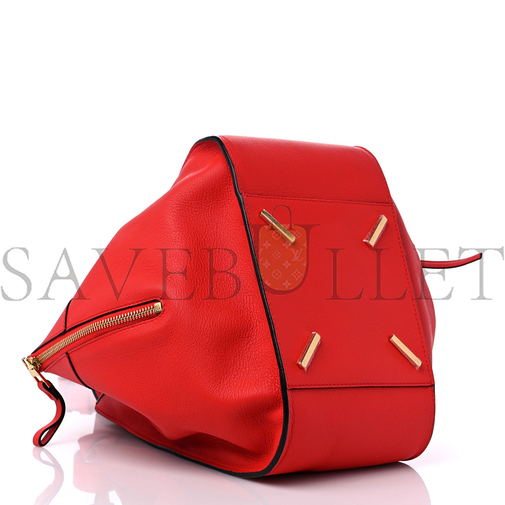 LOEWE CALFSKIN SMALL HAMMOCK SHOULDER BAG SCARLET RED (30*25*13.5cm)