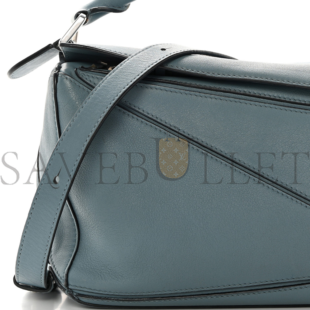 LOEWE CALFSKIN SMALL PUZZLE BAG STONE BLUE (24*16.5*10.5cm)