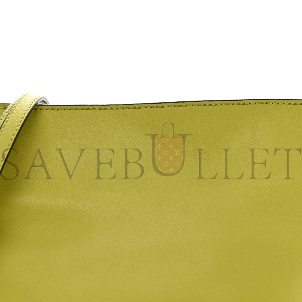 LOEWE CALFSKIN MINI FLAMENCO KNOT CLUTCH LIME YELLOW (23*18*7cm)