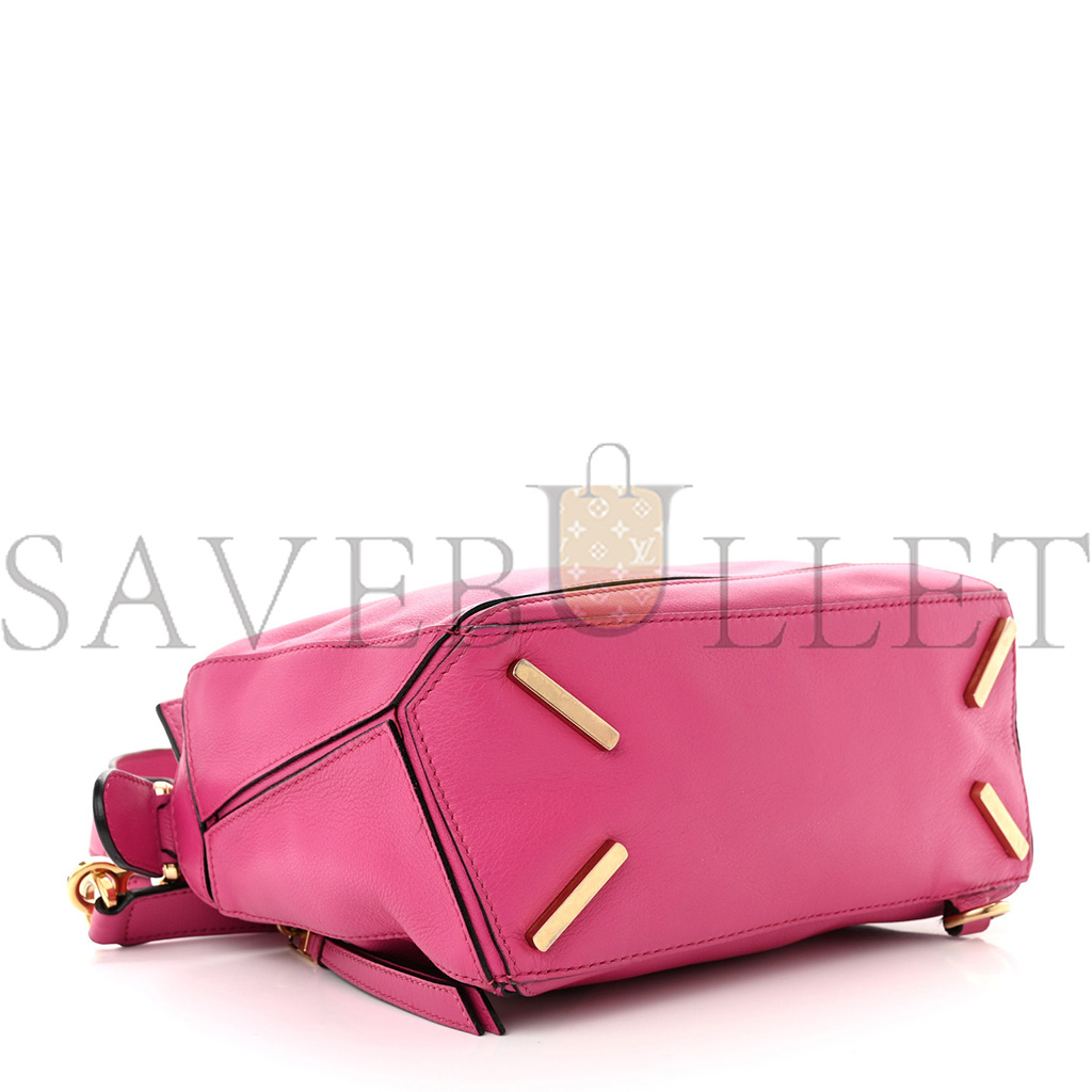 LOEWE CALFSKIN SMALL PUZZLE BAG FUCHSIA (24*16.5*10.5cm)