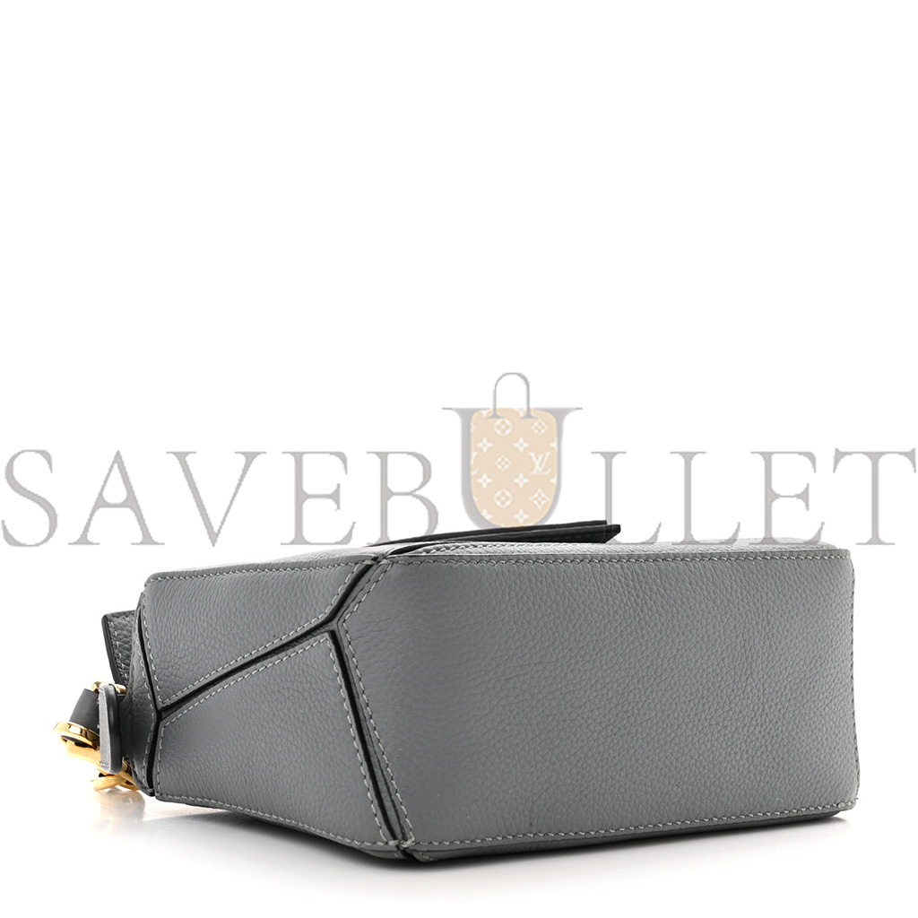 LOEWE CALFSKIN MINI PUZZLE BAG ASPHALT GREY (18*12.5*8cm)