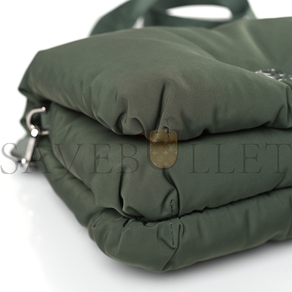 LOEWE NYLON MEDIUM GOYA PUFFER BAG VINTAGE KHAKI (23*18*9cm)