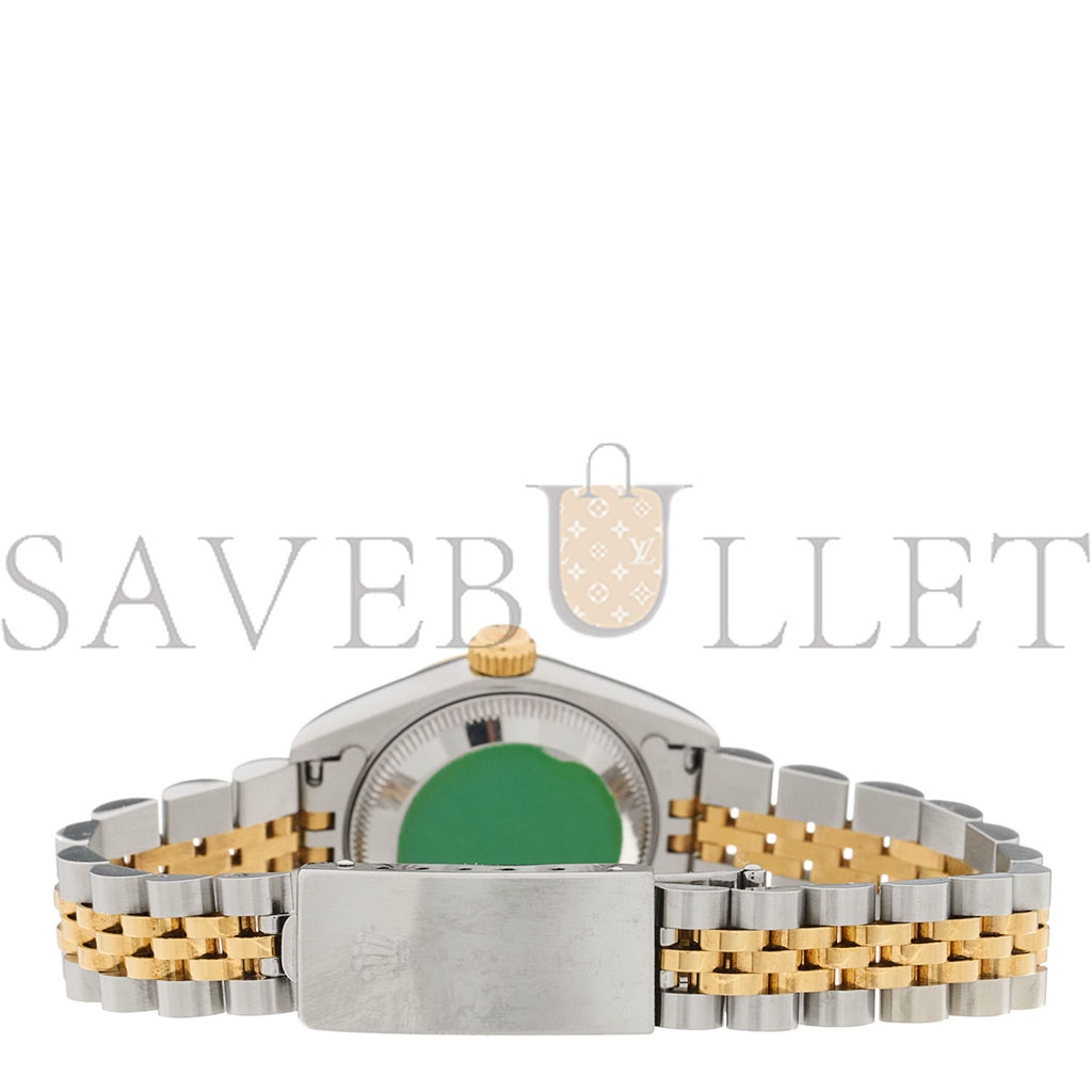 ROLEX STAINLESS STEEL 18K YELLOW GOLD DIAMOND 26MM OYSTER PERPETUAL DATEJUST WATCH CHAMPAGNE JUBILEE 69173