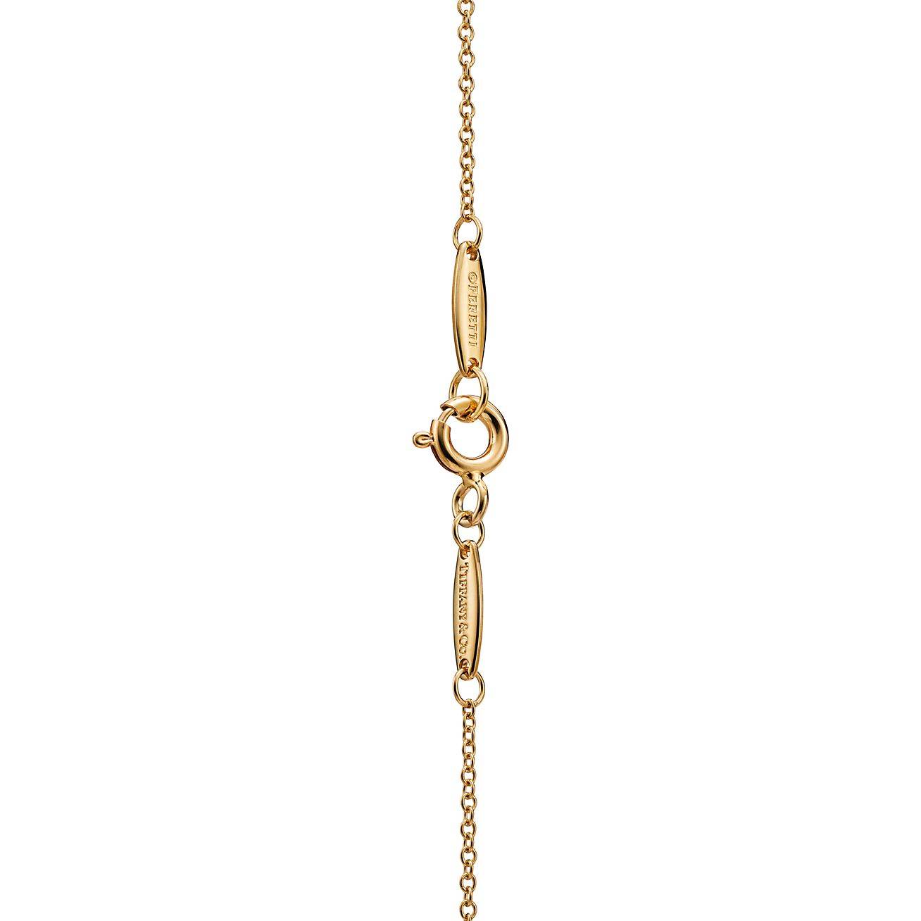 TIFFANY  ELSA PERETTI® DIAMONDS BY THE YARD® SINGLE DIAMOND PENDANT IN YELLOW GOLD