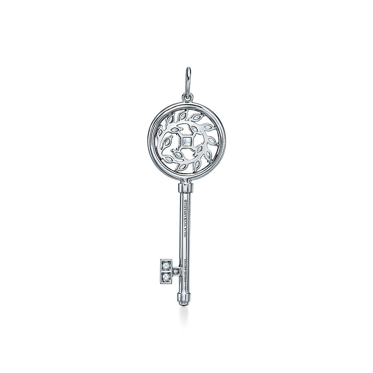 TIFFANY KEYS TIFFANY VICTORIA® DIAMOND VINE KEY IN PLATINUM