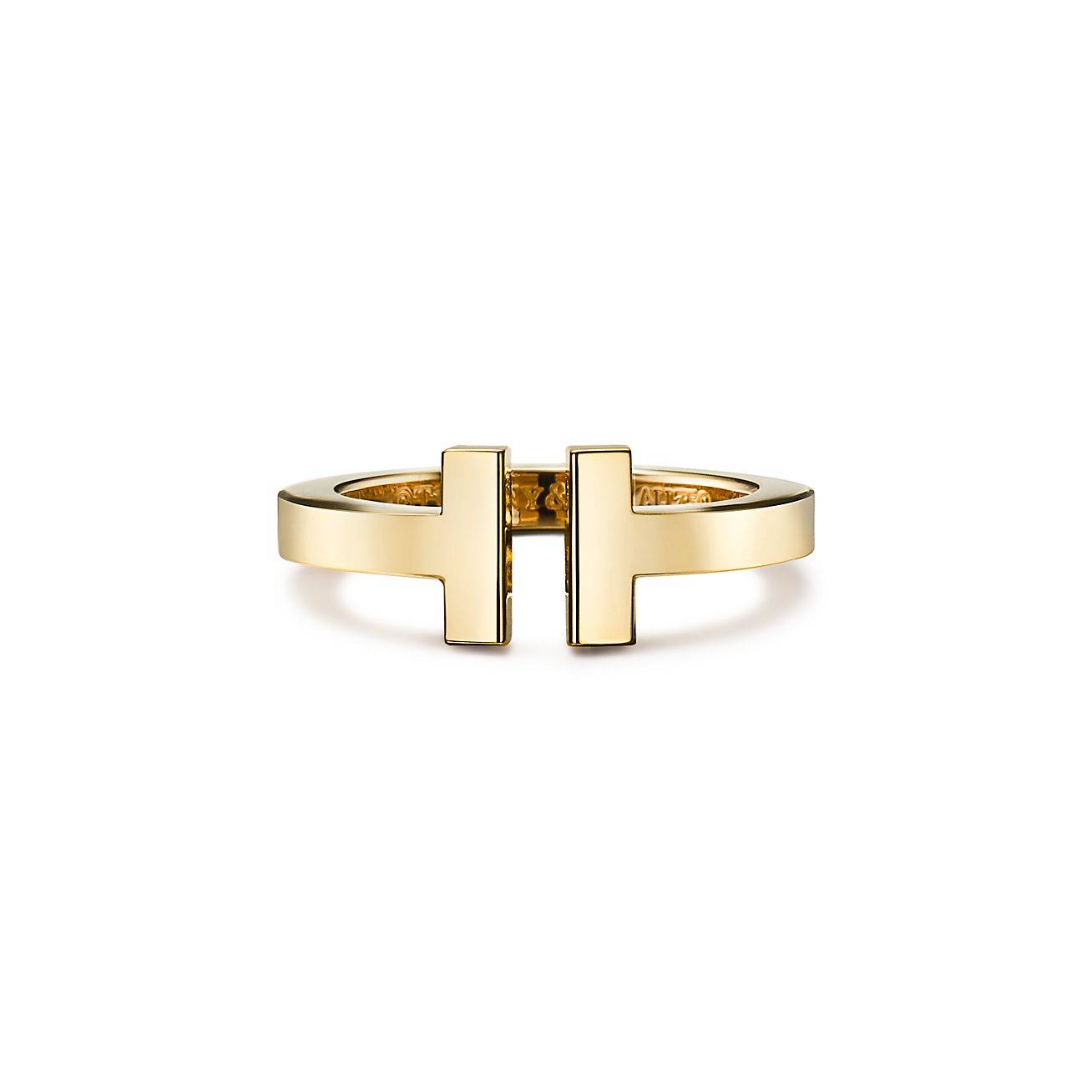 TIFFANY T SQUARE RING IN YELLOW GOLD