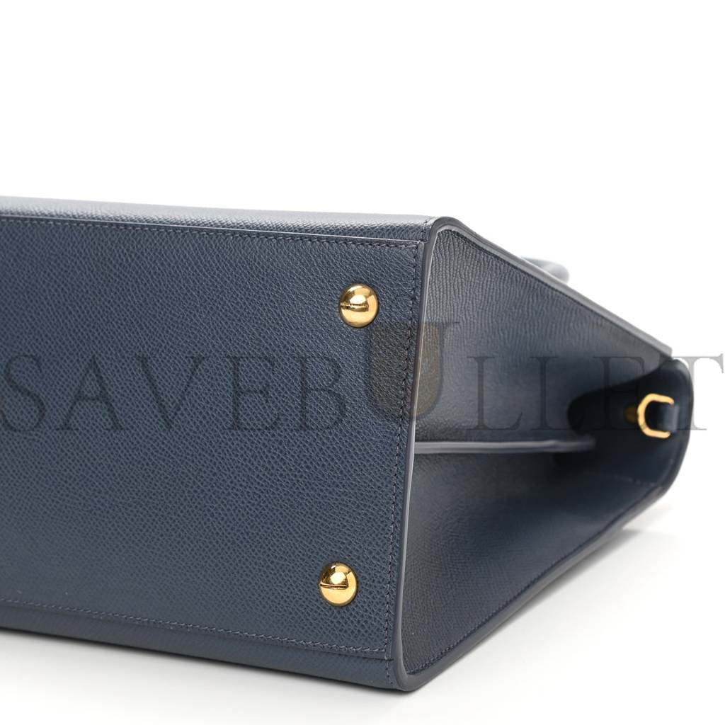 DIOR GRAINED CALFSKIN LARGE ST. HONORE TOTE BLUE (30*21*12.1cm)